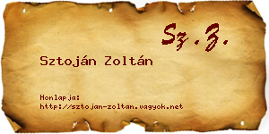 Sztoján Zoltán névjegykártya