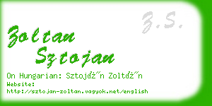 zoltan sztojan business card